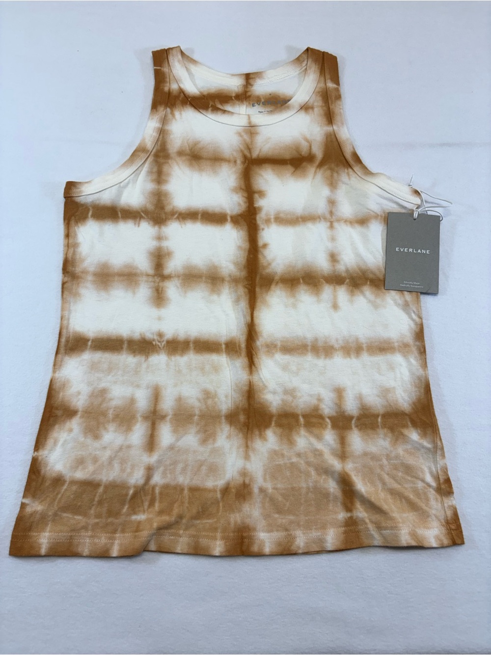 Everlane The Cotton Cutaway Tank Peachy Beach Sleeveless Top